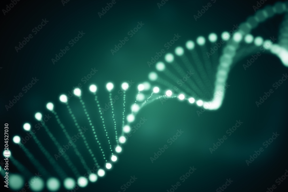 Green Rotating Dna