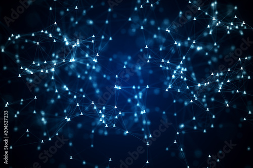 3d illustration connecting people on the internet, social network connection
