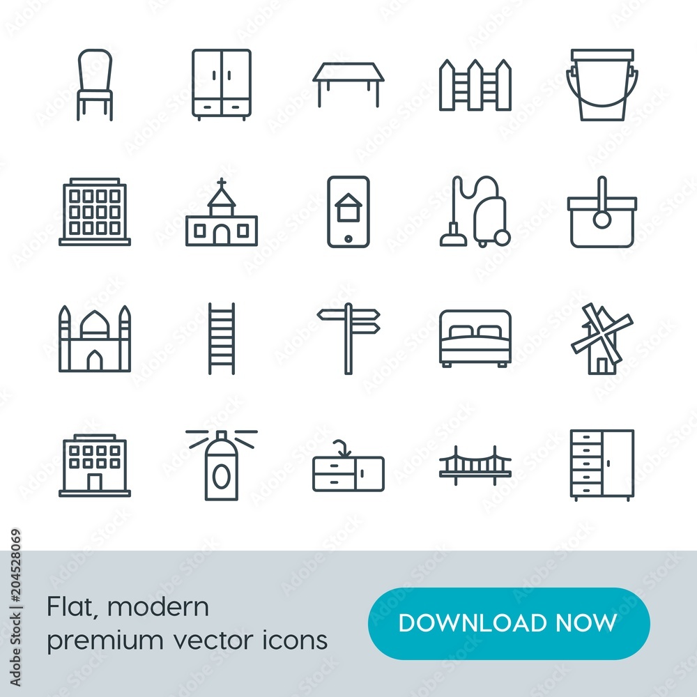 Modern Simple Set of buildings, furniture, housekeeping Vector outline Icons. Contains such Icons as furniture, construction, background and more on white background. Fully Editable. Pixel Perfect. Modern Simple Set of buildings, furniture, housekeeping Vector outline Icons. Contains such Icons as furniture, construction, background and more on white background. Fully Editable. Pixel Perfect.