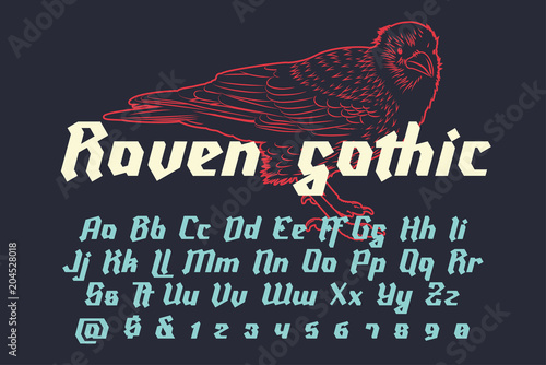 Raven Gothic - decorative modern font