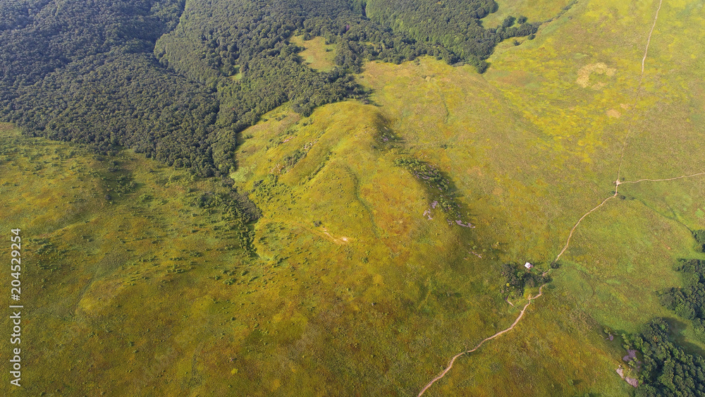 Aerial landscape - Spring hills