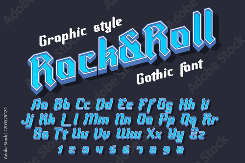 RocknRoll - decorative font with graphic style