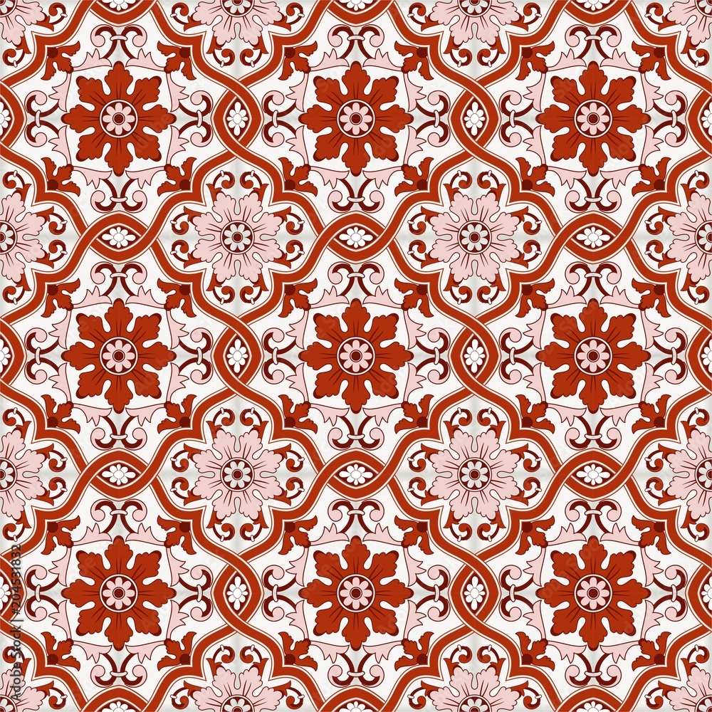 Gorgeous seamless pattern Moroccan, Portuguese tiles, Azulejo, ornaments. Can be used for wallpaper, pattern fills, web page background,surface textures. Gorgeous seamless pattern Moroccan, Portuguese tiles, Azulejo, ornaments. Can be used for wallpaper, pattern fills, web page background,surface textures.