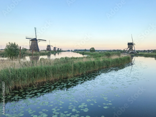 The Kinderdijk windmills