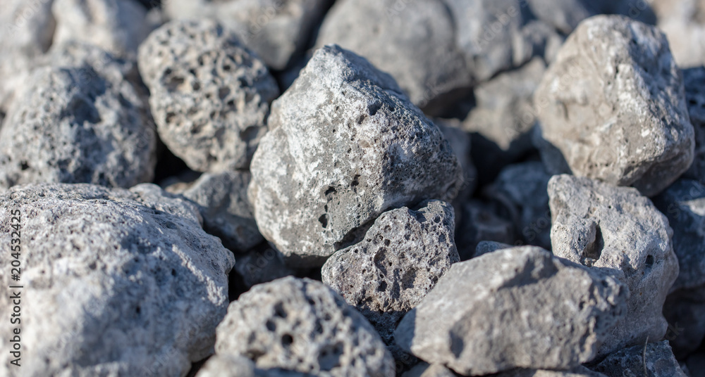 Stone crushed stone on the construction site as an abstract background Stone crushed stone on the construction site as an abstract background