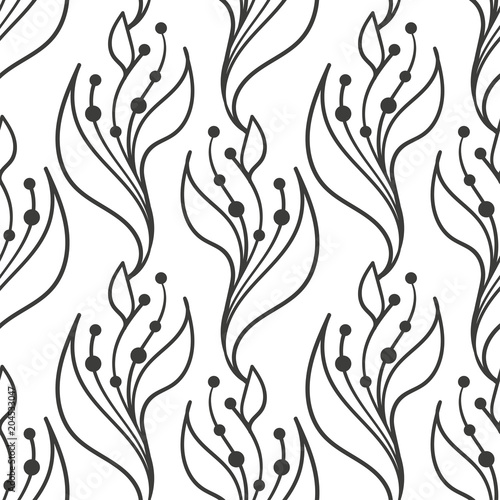 Vector leaf seamless pattern. Ornament. Floral pattern. Vintage. Paisley elements. Traditional, Arabic, Turkish, Indian motifs. Great for fabric and textile, wallpaper, packaging or any desired idea