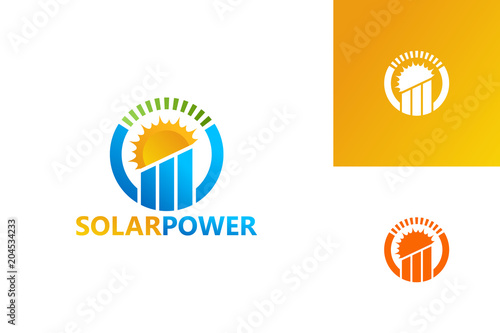Solar Power Logo Template Design Vector, Emblem, Design Concept, Creative Symbol, Icon