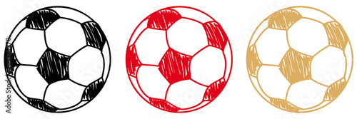 Soccer balls in german national colors