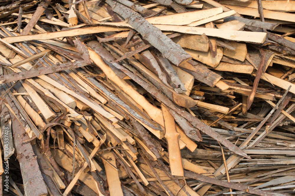 Pile of raw planks of coniferous wood Pile of raw planks of coniferous wood
