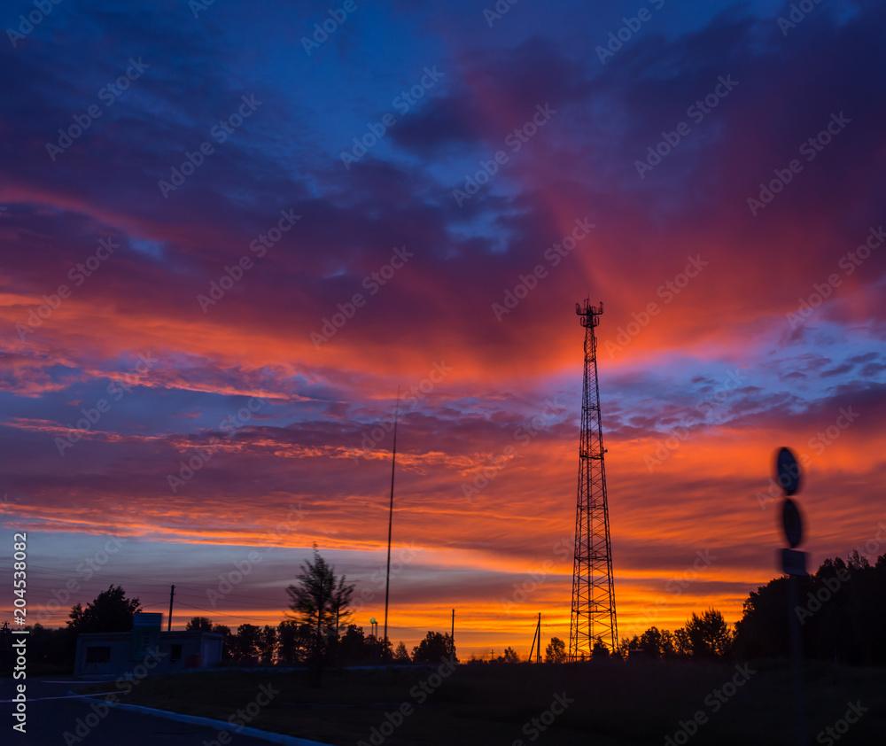 Beautiful Cityscape Sunset