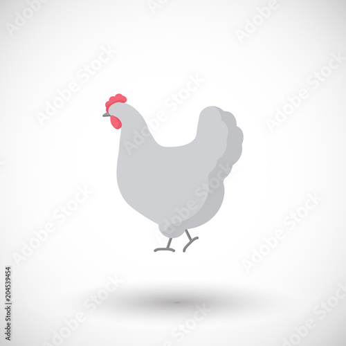 Poultry flat vector icon