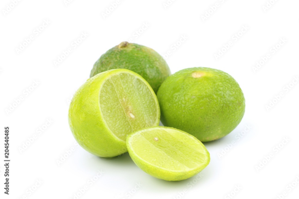 Fresh green lemon