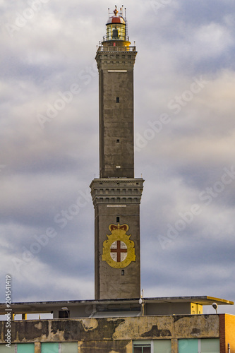 Lighthouse of Genoa in Italy