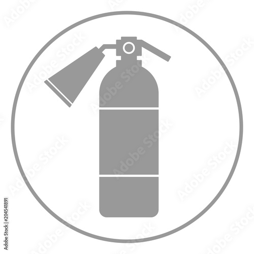 Fire extinguisher sign. Vector icon.