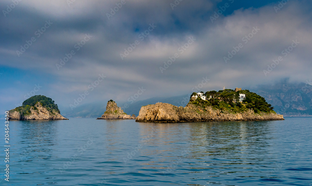 Sirenuses islands ( Li Galli) close to Positano at Amalfi coast.