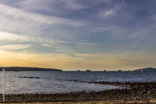 View from Sunset Beach  Vancouver  BC  Canada.