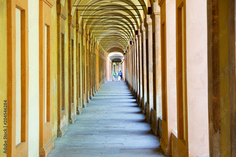 Bologna, Italy. Famous San Luca's porch : the longest portico in the world