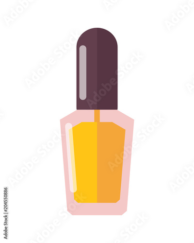 Bright Yellow Nail Polish in Glass Glossy Bottle