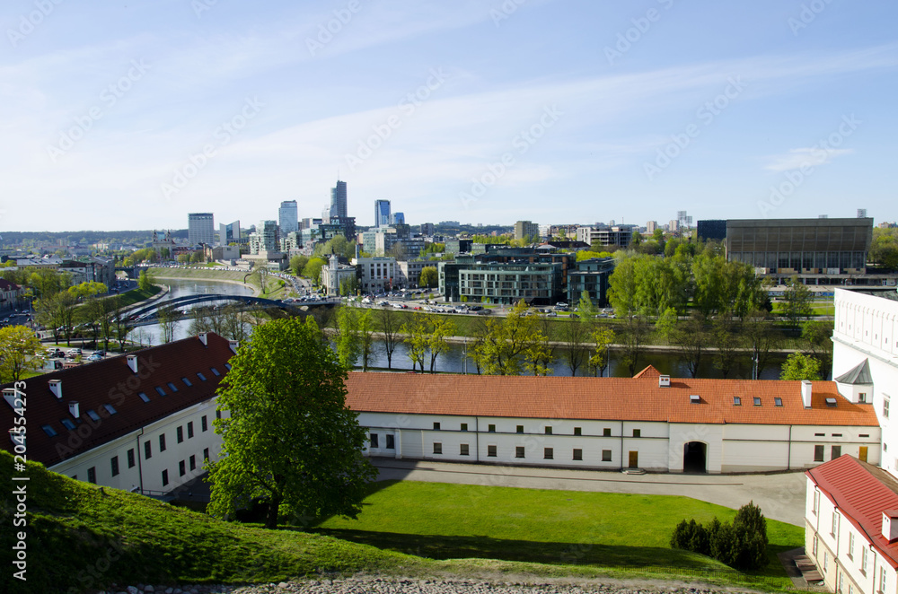 Top view of Vilnius, Lithuania