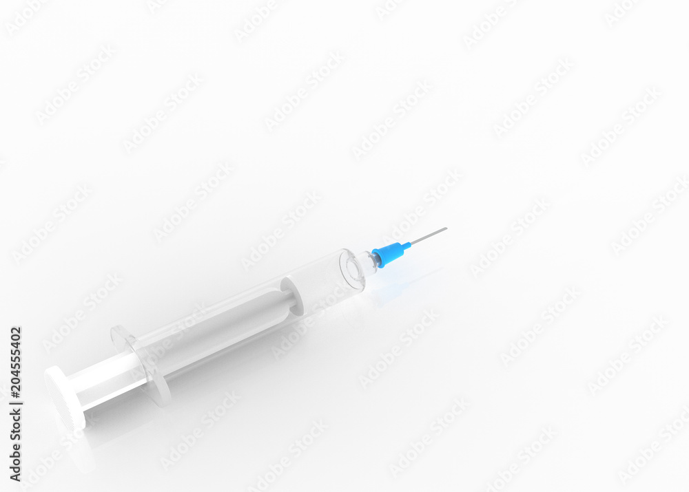 Fototapeta premium syringe on white background