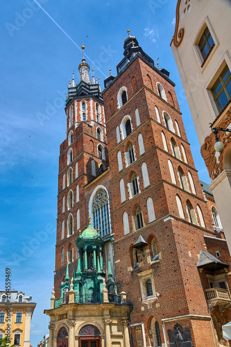 St. Mary's catholic church Bazylika Mariacka in Krakow, Poland