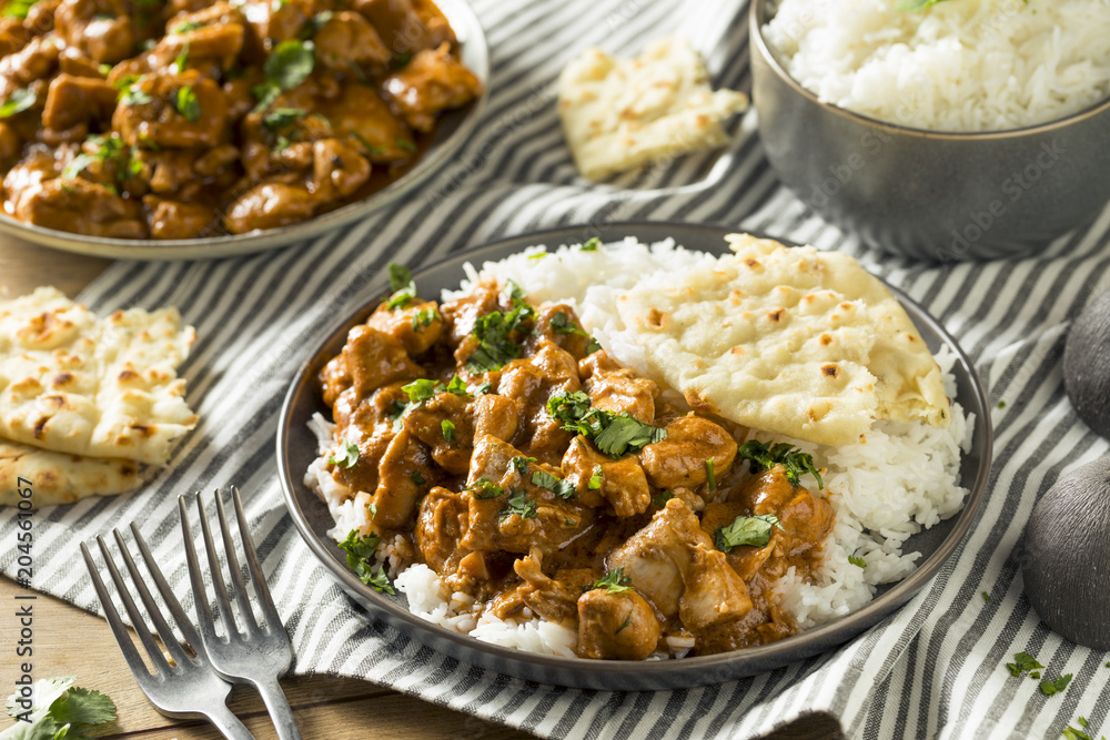 Homemade Indian Butter Chicken with Rice Homemade Indian Butter Chicken with Rice