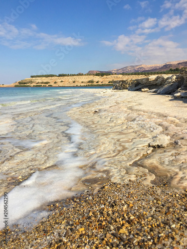 beach view   landscape at dead sea in Jordan