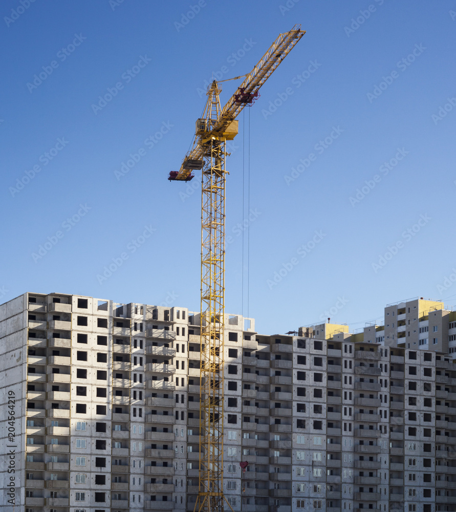 Tower crane and high-rise building