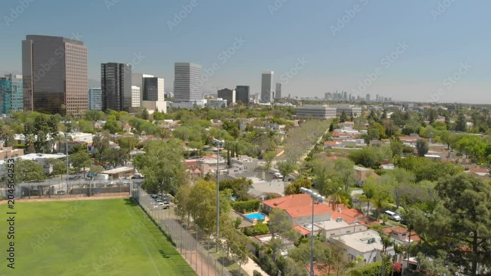 Los Angeles Aerial Shot of Beverly Hills and Miracle Mile Los Angeles Aerial Shot of Beverly Hills and Miracle Mile