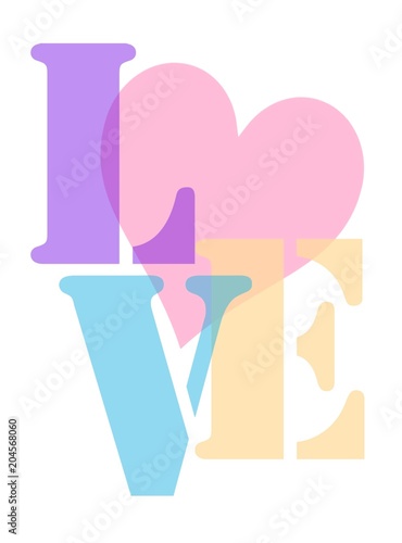 slogan graphic with heart