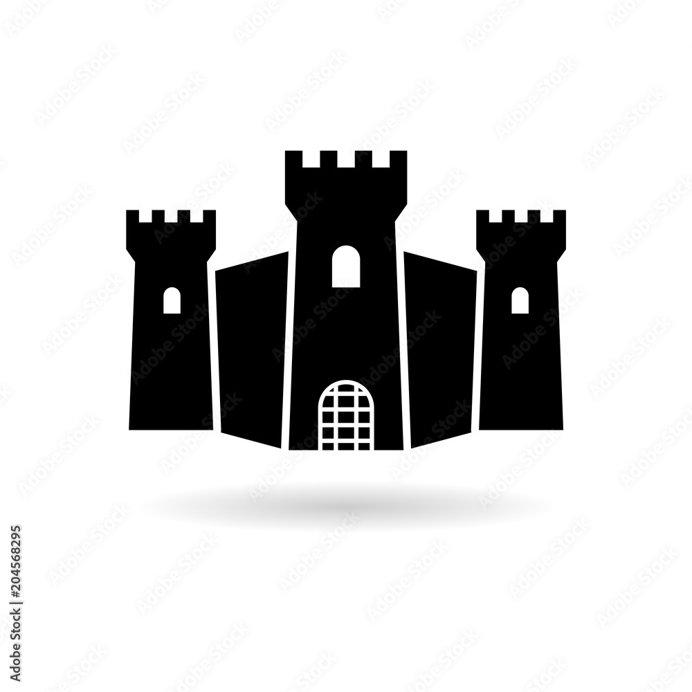 Castle Silhouette icon, Castle icon