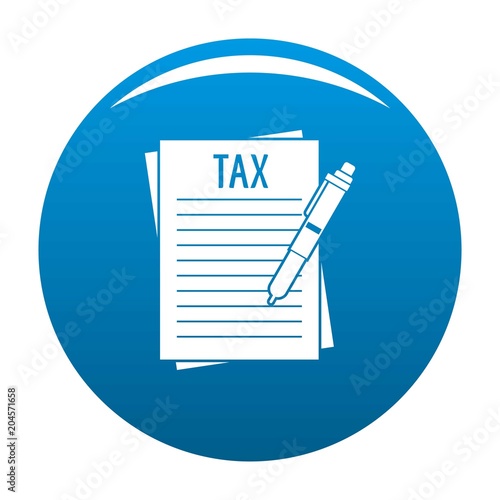 Income declaration icon. Simple illustration of income declaration vector icon for any design blue