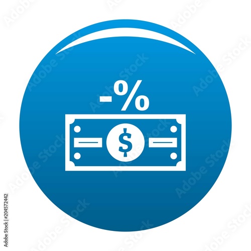 Pay tax icon. Simple illustration of pay tax vector icon for any design blue