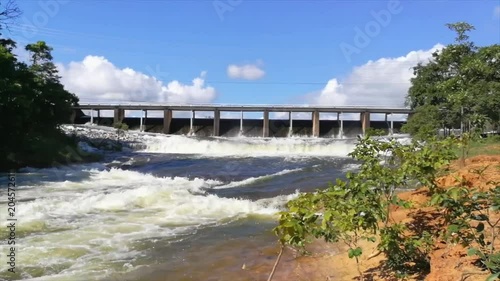 Wallpaper Mural River Water Flowing Quickly Over an Overflow Dam  Torontodigital.ca