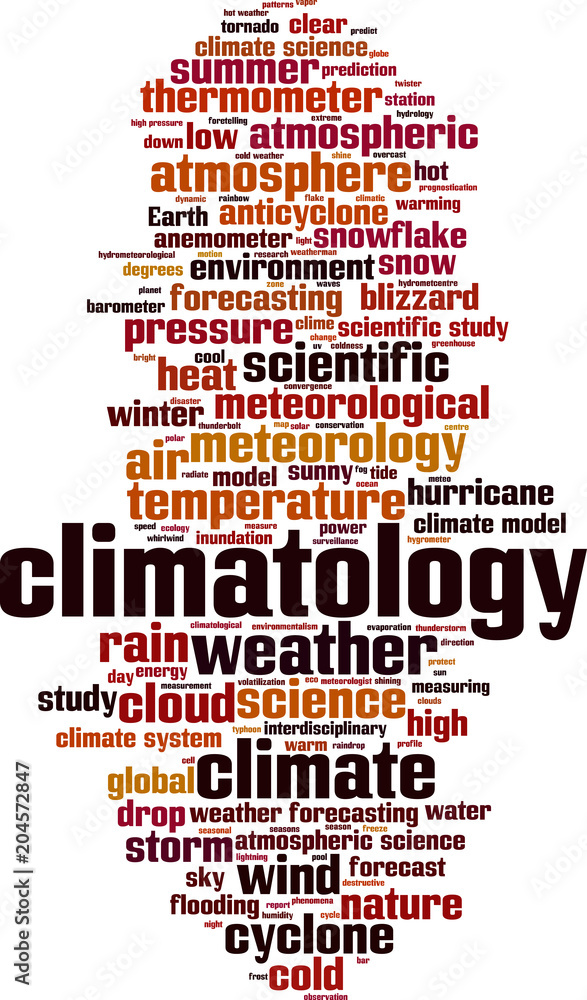 Obraz premium Climatology word cloud