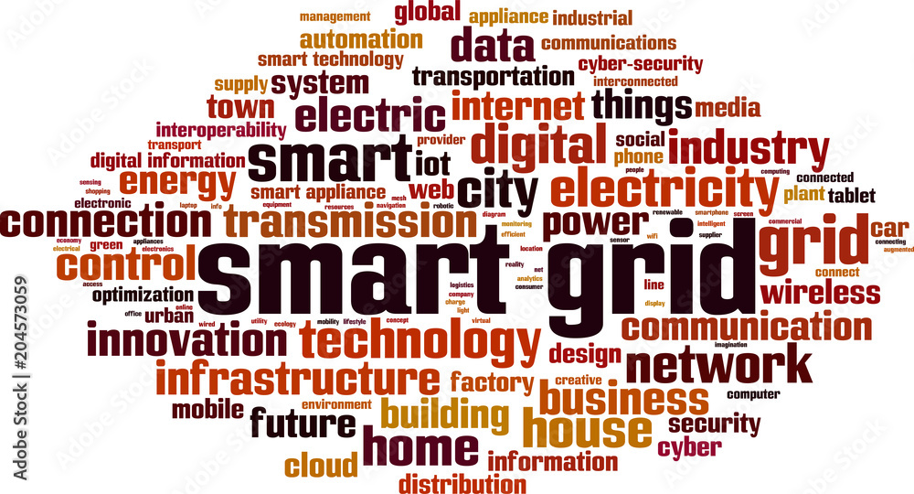 Obraz premium Smart grid word cloud