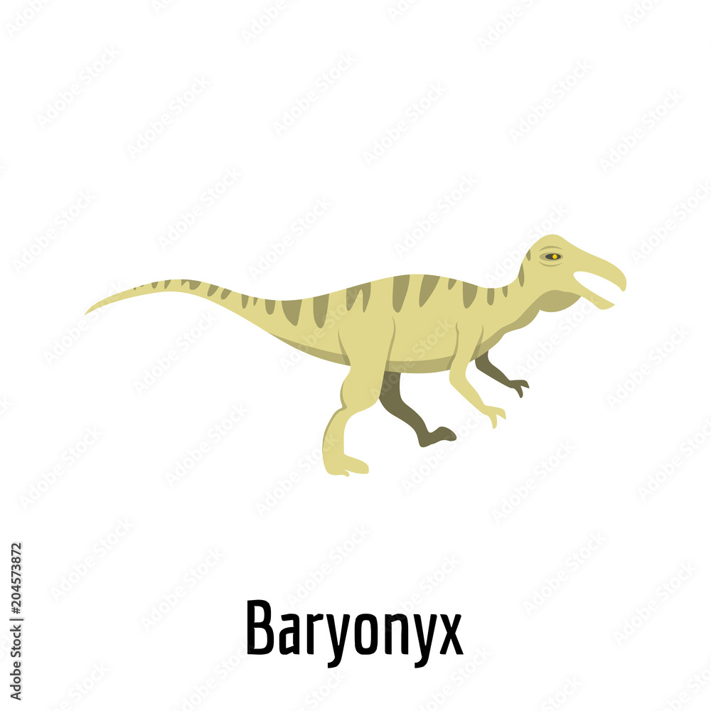 Fototapeta premium Baryonyx icon. Flat illustration of baryonyx vector icon for web.