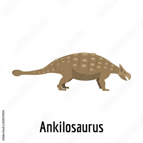 Ankilosaurus icon. Flat illustration of ankilosaurus vector icon for web.