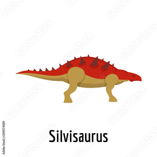Silvisaurus icon. Flat illustration of silvisaurus vector icon for web.