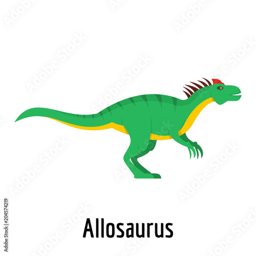 Allosaurus icon. Flat illustration of allosaurus vector icon for web.