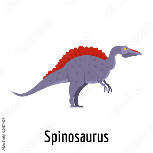 Spinosaurus icon. Flat illustration of spinosaurus vector icon for web.