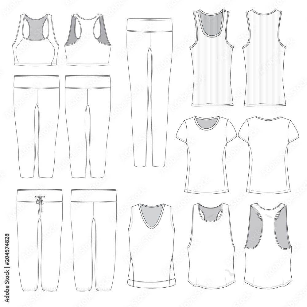 Vector template for Women's Work out Clothing Vector template for Women's Work out Clothing