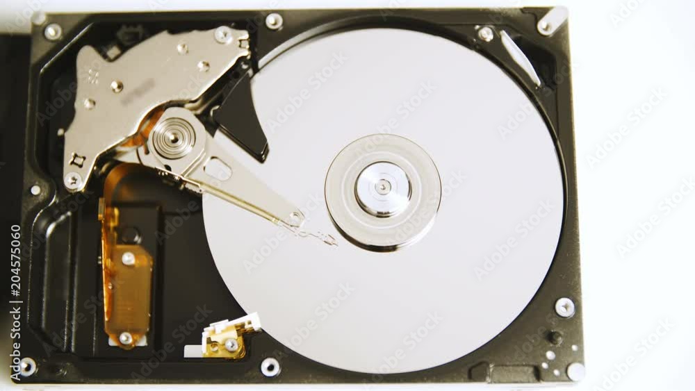 Hard disk drive needle read from magnetic platters 4K Hard disk drive needle read from magnetic platters 4K