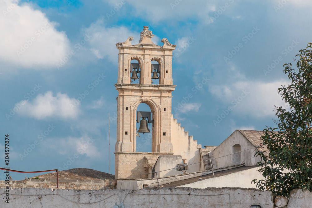 Italy, SE Italy. Ostuni. Bell Tower.