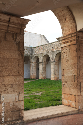 Italy  SE Italy  Ostuni. City streets. Old town. The  White City. Arches.