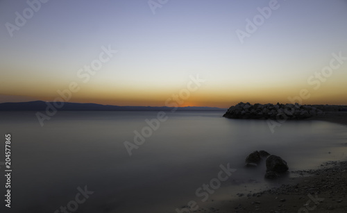 Croatian sunset in Podgora, Makarska Riviera, Dalmatia, Croatia