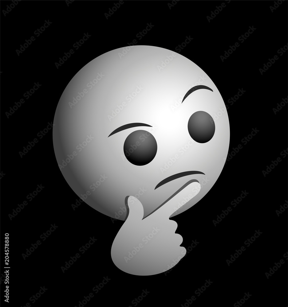 face thinking illustration face thinking illustration