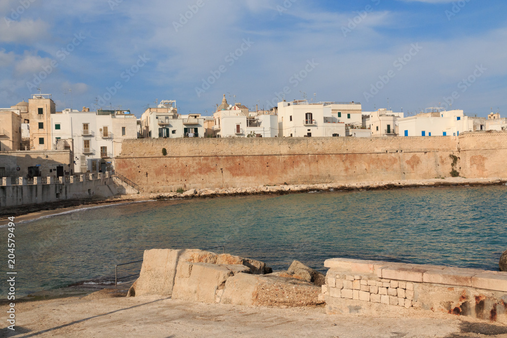 Italy, SE Italy,  province of Bari, region of Apulia, Monopoli. Walled harbor.