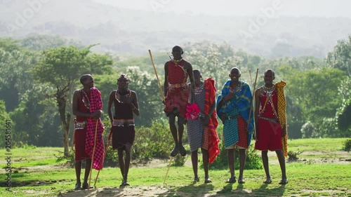 Wallpaper Mural Maasai men jumping one at a time Torontodigital.ca