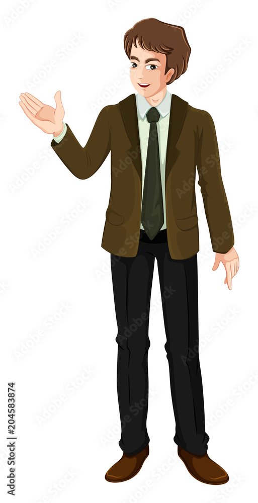 A Young Businessman on White Background A Young Businessman on White Background